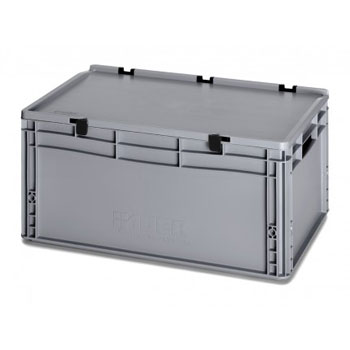 №ED 64/27 Евроконтейнер с крышкой, открытые ручки 600x400x270